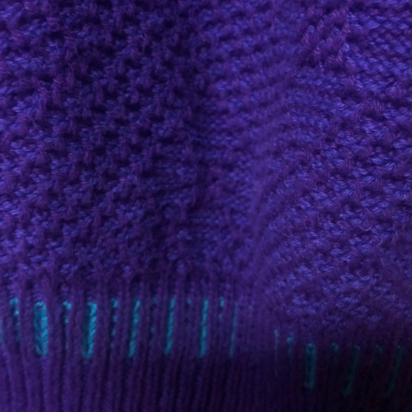 Vintage 90’s Colors By Alexander Julian Purple Crewneck Sweater Large - Picture 4 of 6